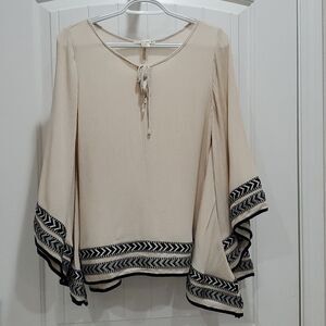 Double Zero Womans, Butterfly Sleeve Top,size Large